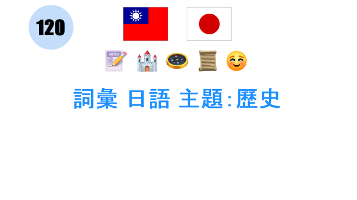 詞彙 日語 主題：歷史